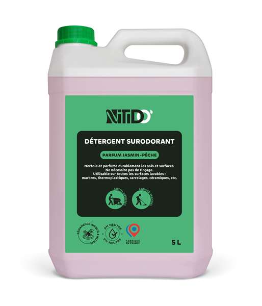 Image de Détergent Neutre Surodorant 2D Jasmin-Pêche-bidon 5L