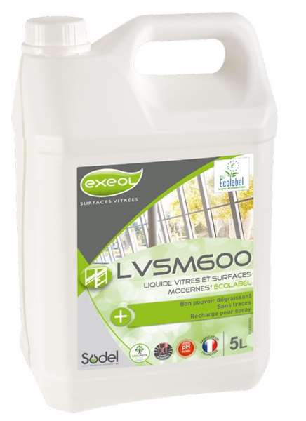 Image de Nettoyant vitres et surfaces LVSM600 Ecolabel-bidon 5L