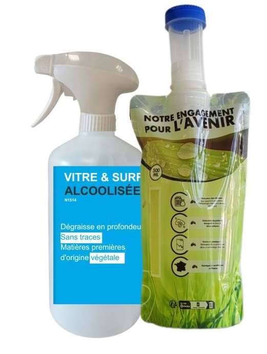 Image de Nettoyant vitres Concentré-carton 4 poches 500ml