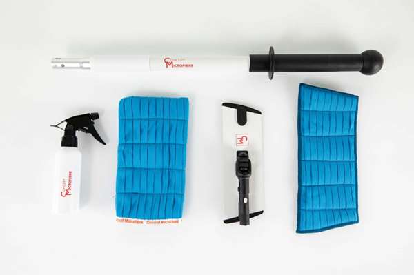 Image de Kit vitres-gant bandeau support 25cm manche pulvé