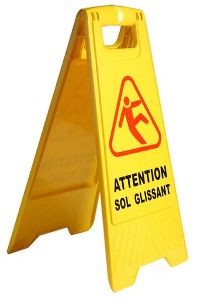 Image de Panneau jaune sol glissant 60cm