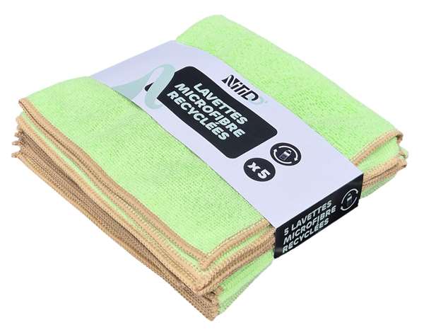 Image de Microfibre poussière 40x40cm verte-sachet 5
