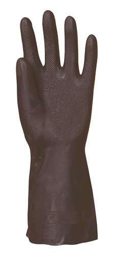 Image de Gant néoprène noir flocké coton-10 paires T9