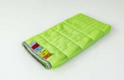 Image de Gant microfibre vitre vert Delta 14x26 cm 200g/m²-sachet 2