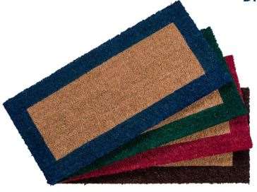 Image de Tapis COCO 24mm 40x80 bordé marron