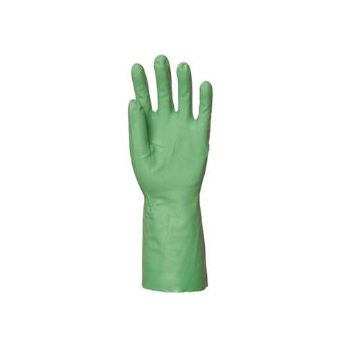 Image de Gant nitrile vert flocké coton-10 paires T7