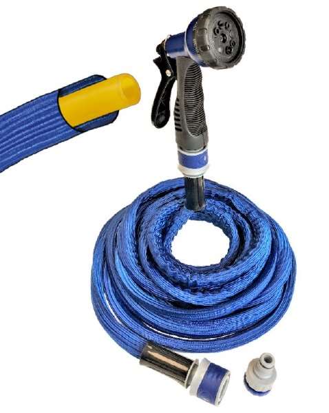 Image de Kit tuyau d'arosage 25M extensible+pistolet+raccords