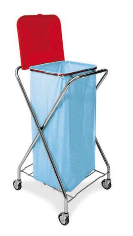 Image de Chariot porte sac pliable SA/XT+couvercle rouge