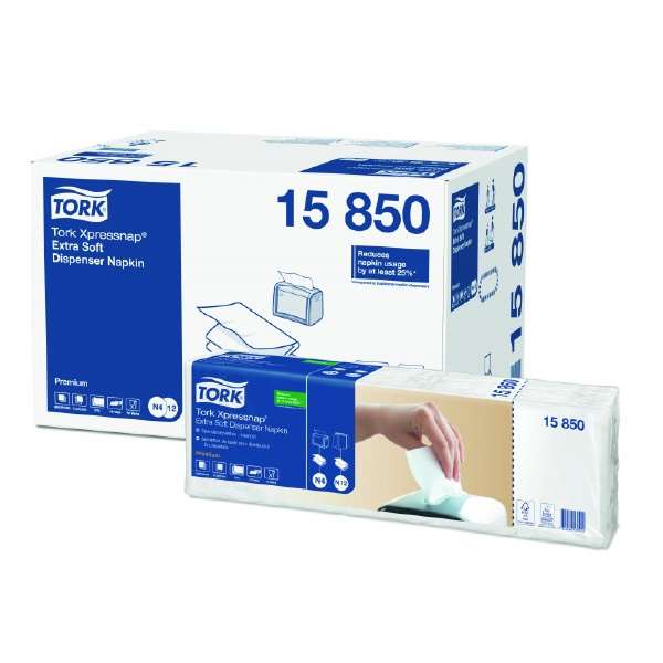 Image de Serviettes enchevêtrées Tork Xpressnap Blanches-colis 8000