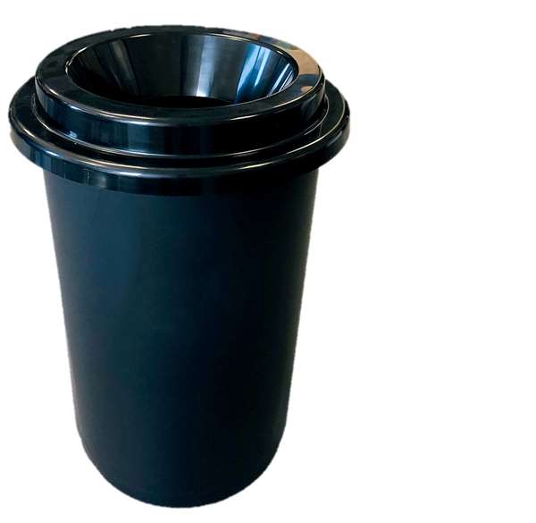 Image de Poubelle plastique noir 50L DONUTS