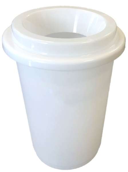 Image de Poubelle plastique blanche 50L DONUTS
