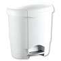 Image de Poubelle plastique blanc 4L à pédale