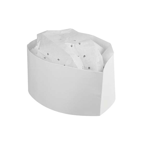 Image de Calot papier blanc réglable liseret bleu-boite 100