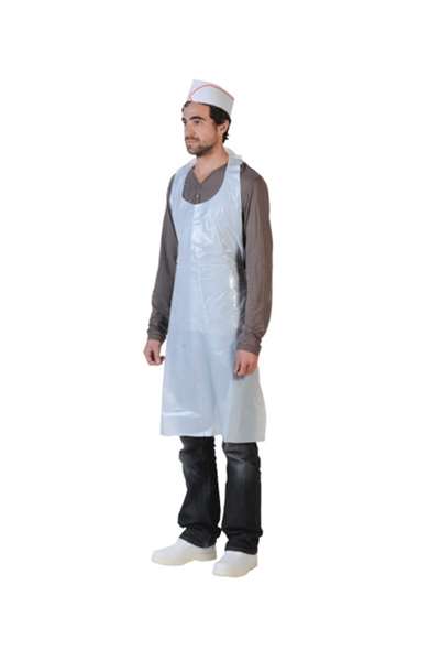 Image de Tablier PEBD gaufré blanc RENF 700x1200-sachet 50