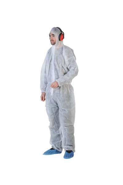 Image de Combinaison PLP blanche 40gr à cagoule-colis 50 L