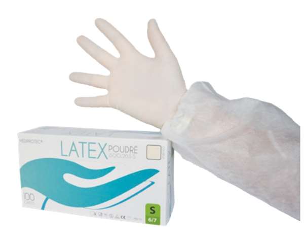 Image de Gant d'examen latex-boite 100 S