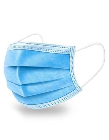 Image de Masque PP bleu 3 plis type IIR élastiques-boite 50