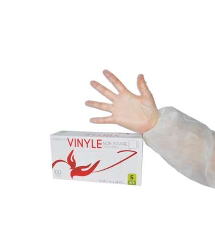 Image de Gant d'examen vinyle non poudré-boite 100 L