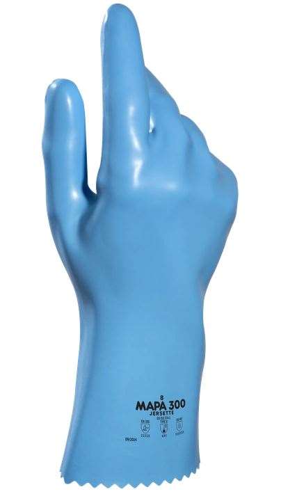 Image de Gant latex bleu sur jersey- 5 paires T7