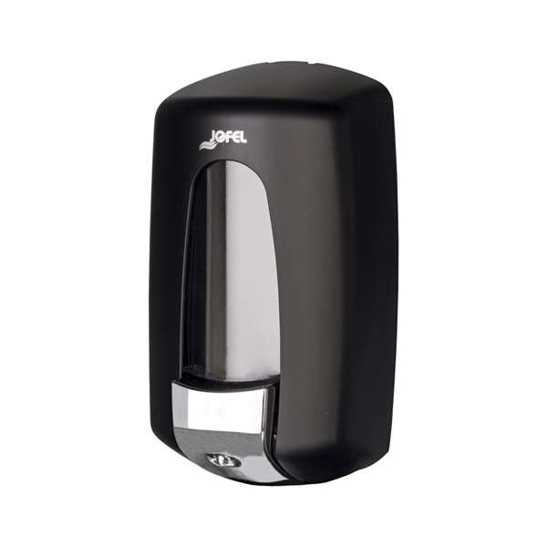 Image de Distributeur savon gel 800 ml-Noir Mat-bouton poussoir