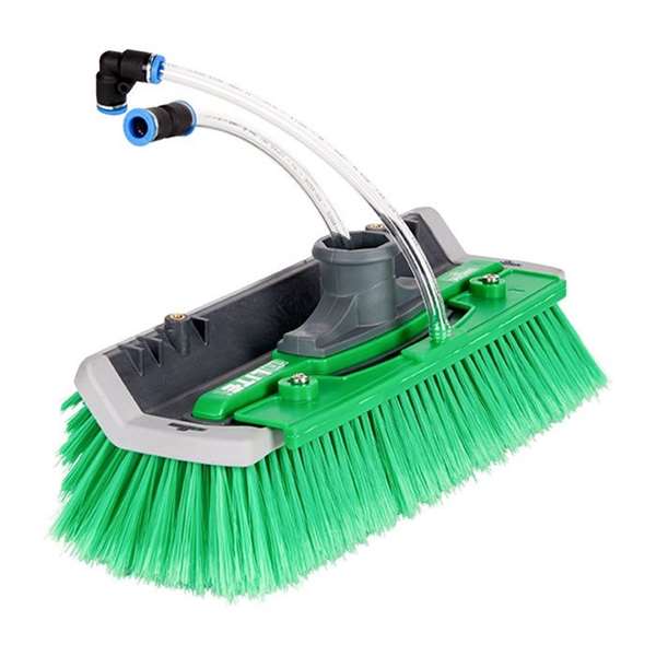 Image de Brosse nLite Courbée 41cm poils fleurée vert