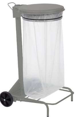 Image de SUPPORT SAC MOBILE A PEDALE COLLECROULE - 110L - GRIS