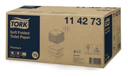 Image de Papier toilette plié 2plis 19x11cm carton 7560 TORK T3