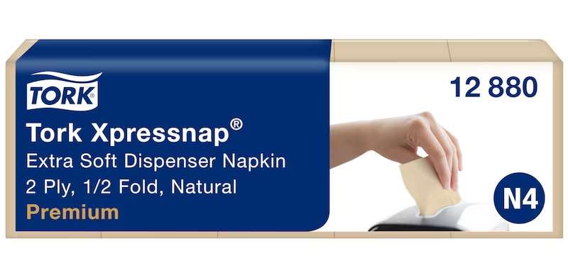 Image de Serviettes enchevêtrées Tork Xpressnap Naturelles colis 8000
