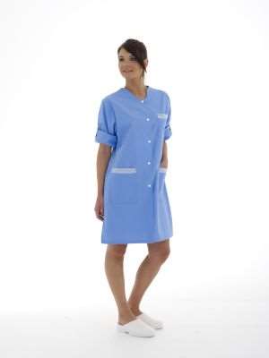 Image de Blouse ELSA bleue manches longues transf polycoton 2